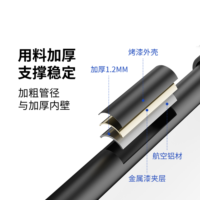 舒赋稳步四脚拐杖1.2mm加厚管材图示