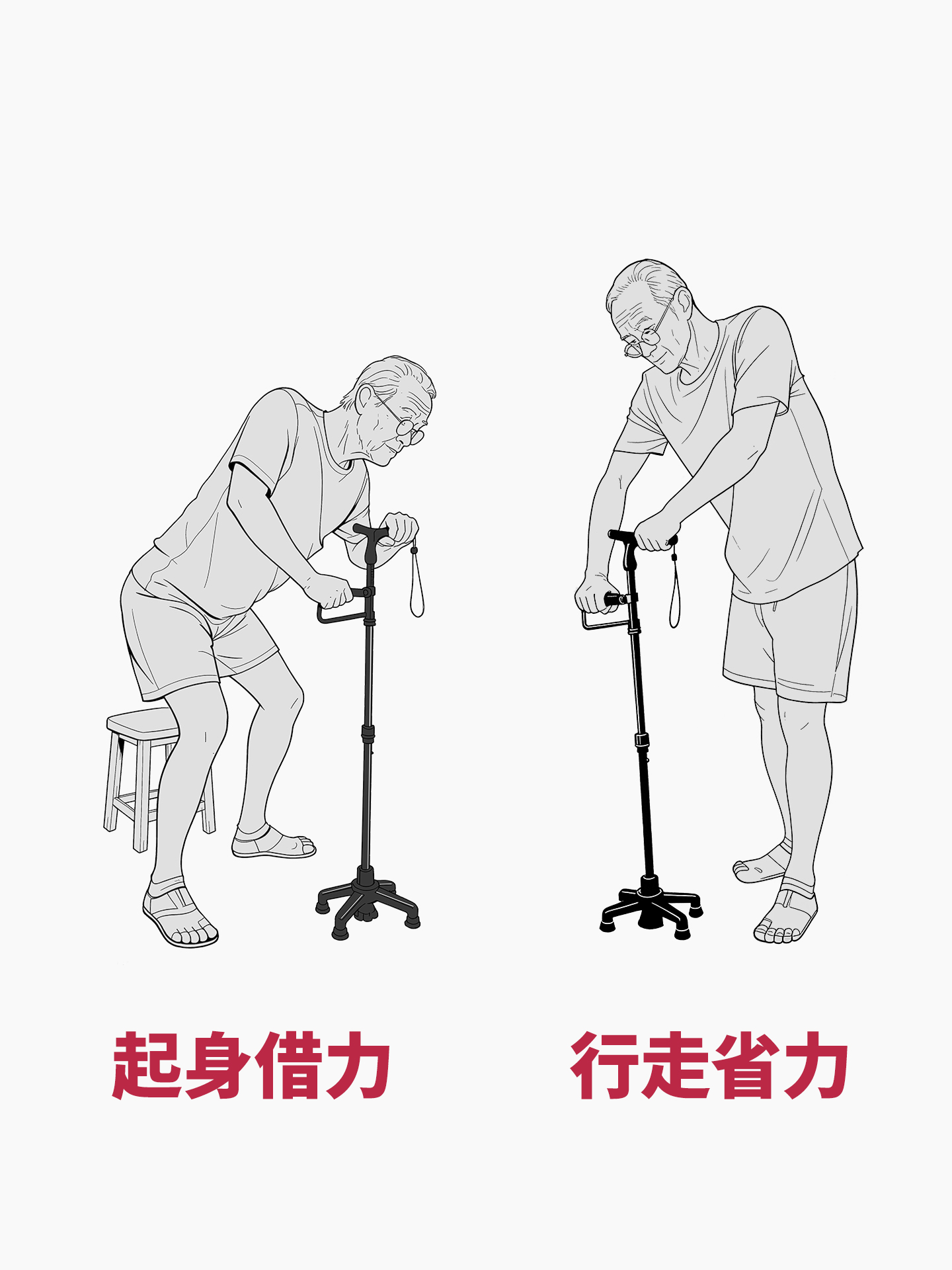 舒赋磐石单脚拐杖产品展示图5