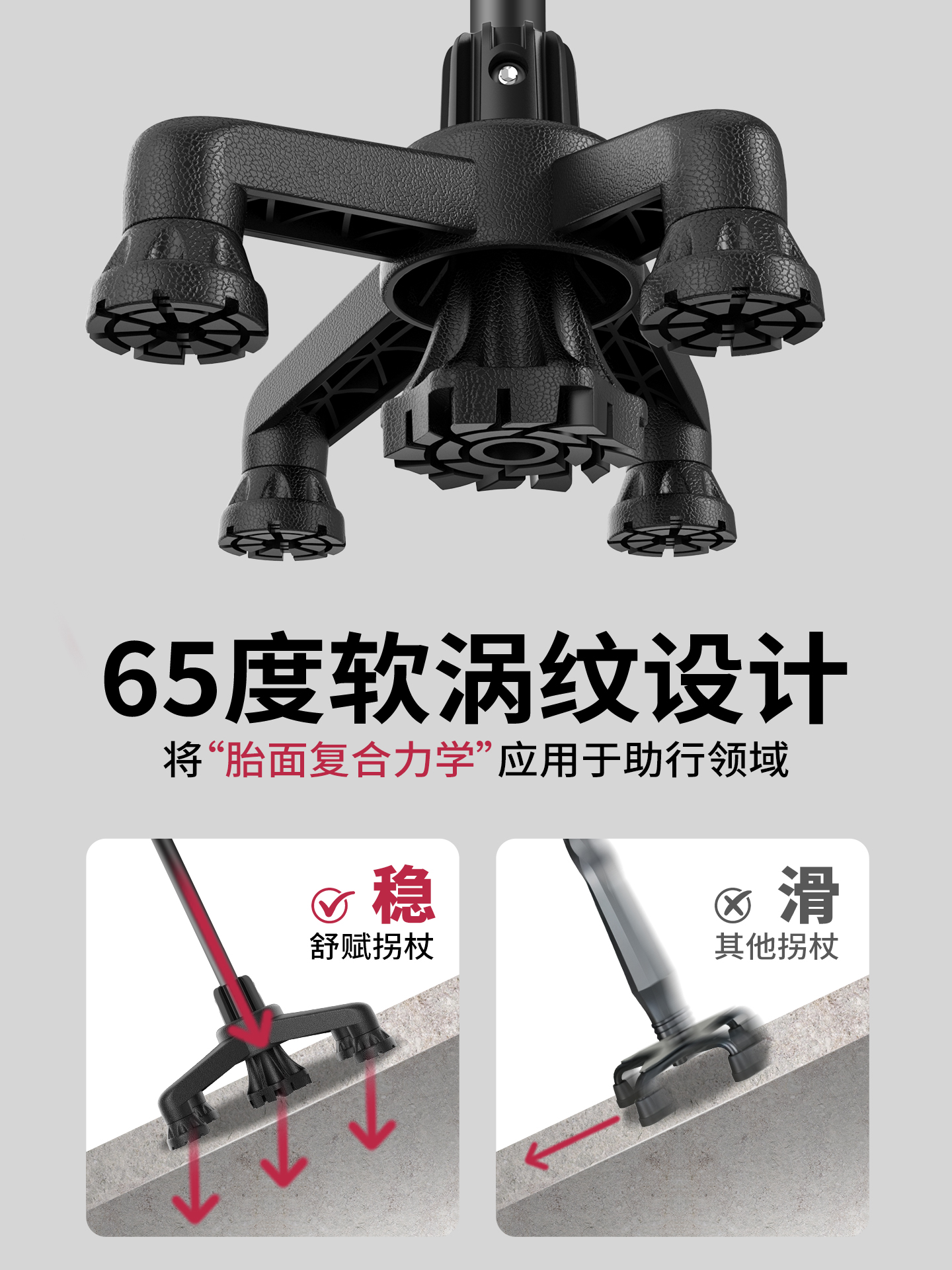 舒赋象步五脚拐杖产品展示图1